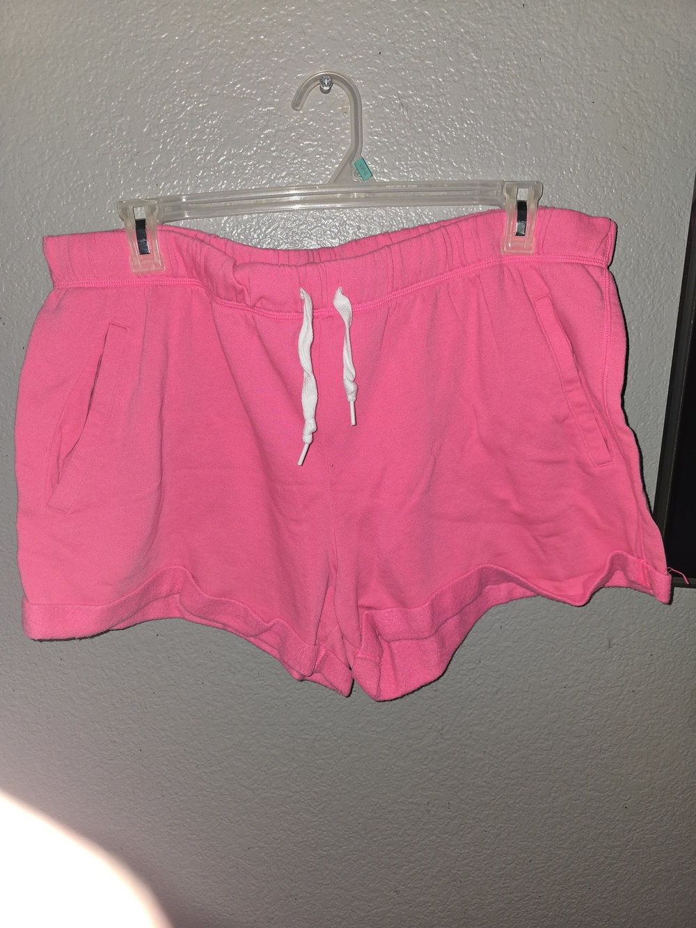 PINK Victoria's Secret Neon Pink Drawstring Athletic Shorts